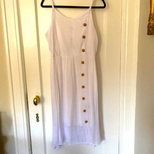 White Dress with Button Details Size XL